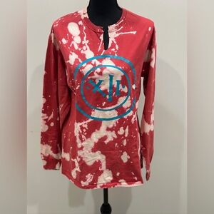 Red Tye Dyed , Long Sleeve Shirt, by LAHicks